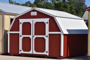 the original barn style storage shed from Derksen Buildings in Starkville MS
