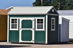 Painted Sideside utility building from Derksen Buildings sold by Double E Portable Buildings in Starkville MS
