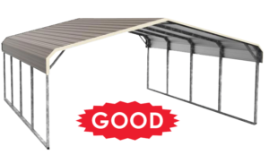 Regular style carport sold by Double E Portable Buildings in Starkville, MS