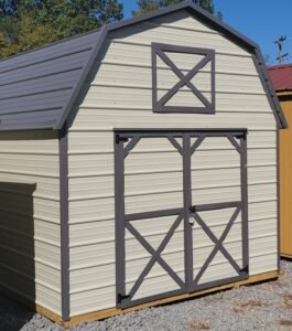our 10x20 metal lofted barn from Double E Portable Buildings